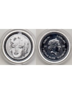 2022 Tokelau 5$ Moneda 1 onza Marilin Monroe