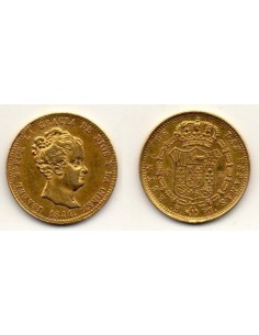 1841 ISABELL II 80 REALES Barcelona