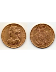 1860 Isabell II - 100 reales Barcelona