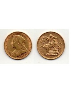 1901 Reino Unido, 1 Soberano oro / Victoria - Melburne
