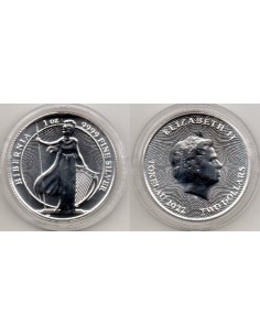 2022 Tokelau 2$ Moneda 1 onza Hibernia