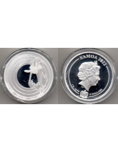 2022 Samoa 5$ Moneda 1 onza Daffy Duck Looney Tunes