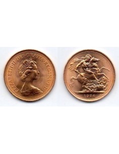 1974 Reino Unido, 1 Soberano oro / Isabel II
