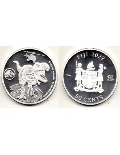 2022 Fiji 50 cents, onza Jurassic World