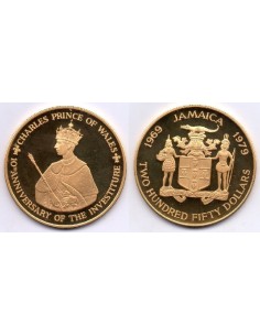 1979 Jamaica- 250 dollars 10th Anniversary of the Investiture of Prince Charles
