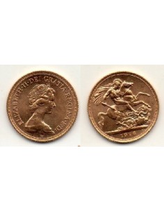 1976 Reino Unido, 1 Soberano / Isabel II