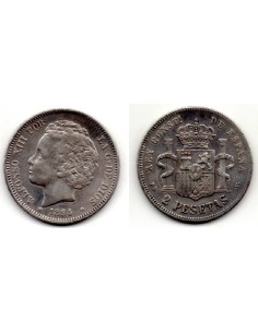 1894 2 Pesetas de plata Alfonso XIII