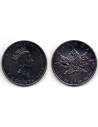 1990 - Canadá. 5 dólares, 1 onza de plata Maple Leaf