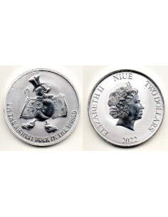 2022 Niue 2$ Moneda McDuck Tio Gilito Disney