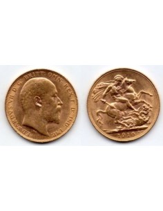 1910 Reino Unido, 1 Soberano oro / Eduardo VII