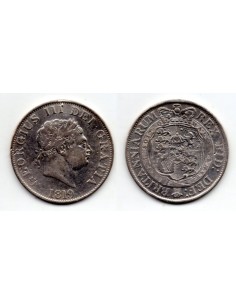 1819 Reino Unido, 1/2 Corona plata / Georgius III