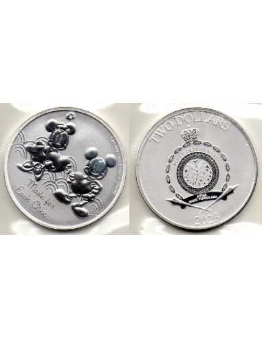 2023 Niue 2$ Moneda 1 onza Mickey & Minnie Valentine s day