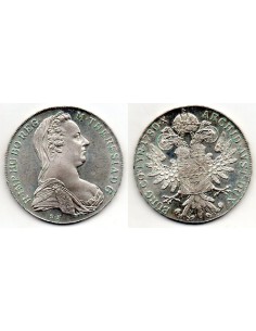 TALERO DE PLATA AUSTRIACO DE MARIA THERESA, (Reacuñación) 1780