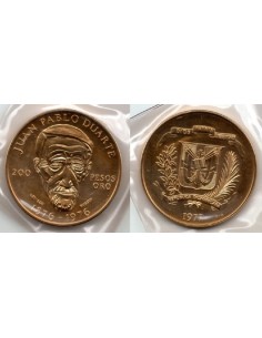 1976 Rep.Dominicana -200 Pesos, Juan Pablo Duarte