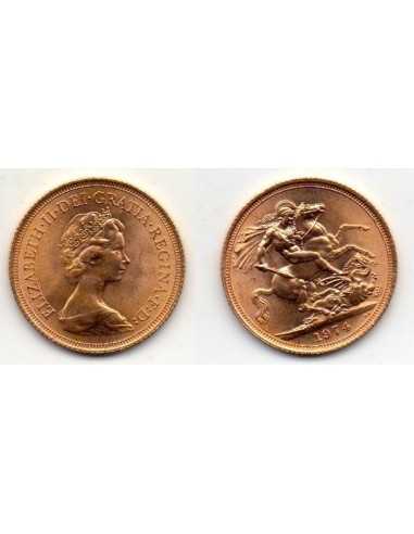1974 Reino Unido, 1 Soberano oro / Isabel II
