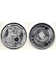 2022- Ghana 5 Cedis, 1 onza de plata - Alienigena