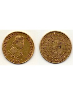 1813 Fernando VII 2 Escudos Madrid, Escasa