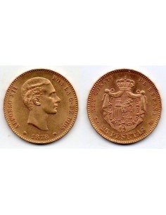 1878 25 Pesetas Oro Alfonso XII - EM M