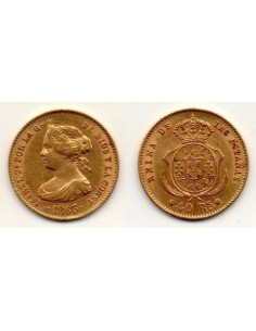 1863 Isabell II - 40 Reales Barcelona