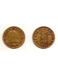 1758 Fernando VI 1/2 escudo 1758 Sevilla JV ( durillo )