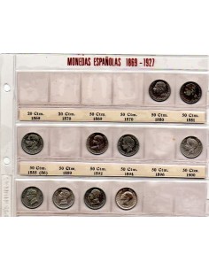 Colección España de 50 ctmos de plata del periodo 1880/1926