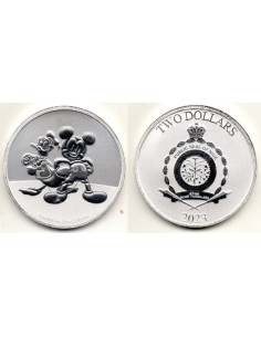 2023 Niue 2$ Moneda 1 onza Mickey & Donald