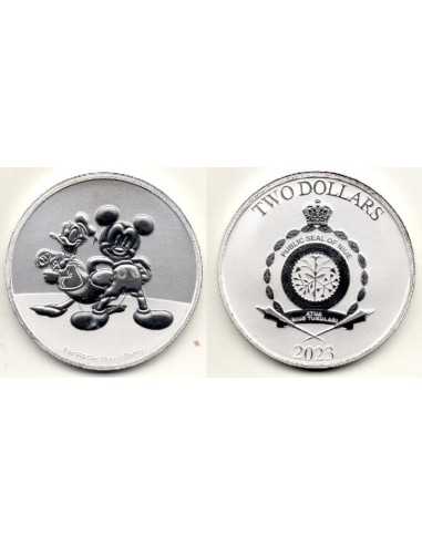 2023 Niue 2$ Moneda 1 onza Mickey & Donald