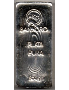 Lingote de 500 Gramos de plata Bankoro