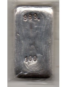 Lingote de 100 Gramos plata pura