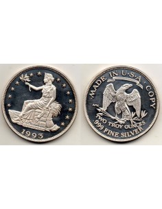2 Onzas de plata SEATED LIBERTY SOLID - AMC