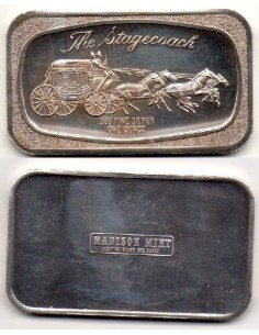Lingote 1 oz. plata The Stragecoach 