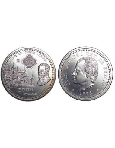 1998 - ESPAÑA - 2000 PESETAS DE PLATA JUAN CARLOS I