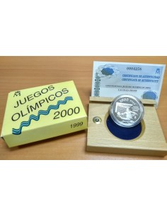 1999 - ESPAÑA - 1000 PESETAS DE PLATA JUAN CARLOS I JUEGOS OLIMPICOS 2000