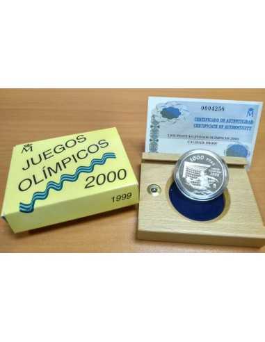 1999 - ESPAÑA - 1000 PESETAS DE PLATA JUAN CARLOS I JUEGOS OLIMPICOS 2000