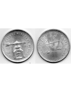 1980 MEXICO - 1 ONZA TROY DE PLATA FINA