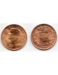 1949 Suiza 20 Francos oro - Vrenelli -