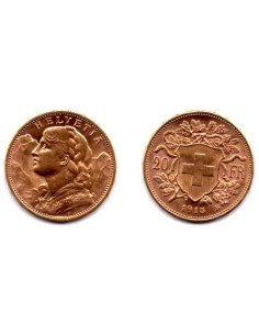 1915 Suiza 20 Francos oro - Vrenelli -