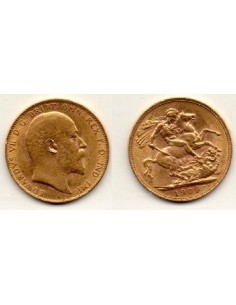 1909 Reino Unido, 1 Soberano oro / Eduardo VII
