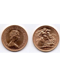1980 Reino Unido, 1 Soberano / Isabel II