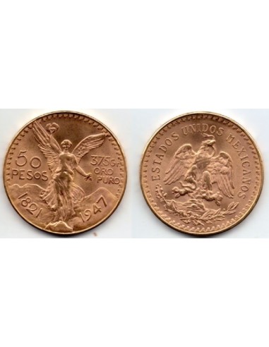 Moneda 1947 Mexico 50 pesos  - Moneda Conmemorativa 1821/1947
