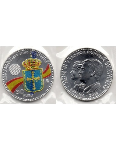 2018- ESPAÑA - 30 EUROS DE PLATA Felipe VI y Leonor Princesa Asturias