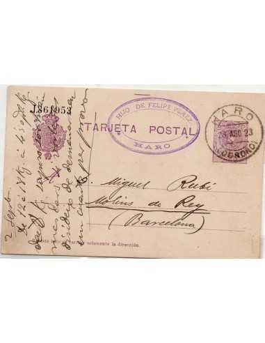  Targeta Postal 50 Alfonso XIII Tipo Medallón