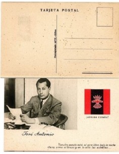 TARGETA POSTAL DE JOSE ANTONIO PRIMO DE RIVERA 1938