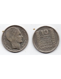 1931 - FRANCIA , 10 Francos DE PLATA