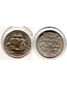 1946 Portugal 2 Escudos y medio - Moneda plata