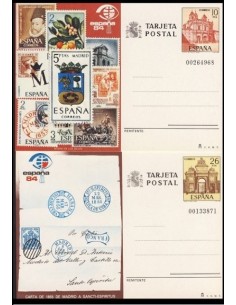 Tarjeta Postal 135/36 Exposicion Mundial de filatelia 84