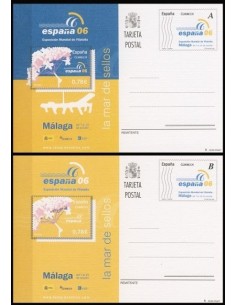 Tarjeta Postal 1731/74 Exp. Mundial filatelia 2006 Málaga