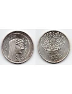 1970 Italia, 1000 Liras - Moneda plata