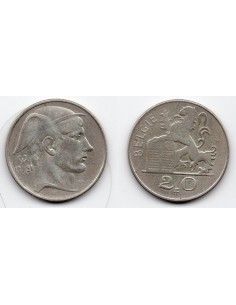 1951 Belgica 20 Francos - Moneda plata