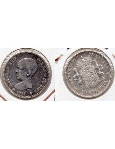 1891 1 Peseta de plata Alfonso XIII